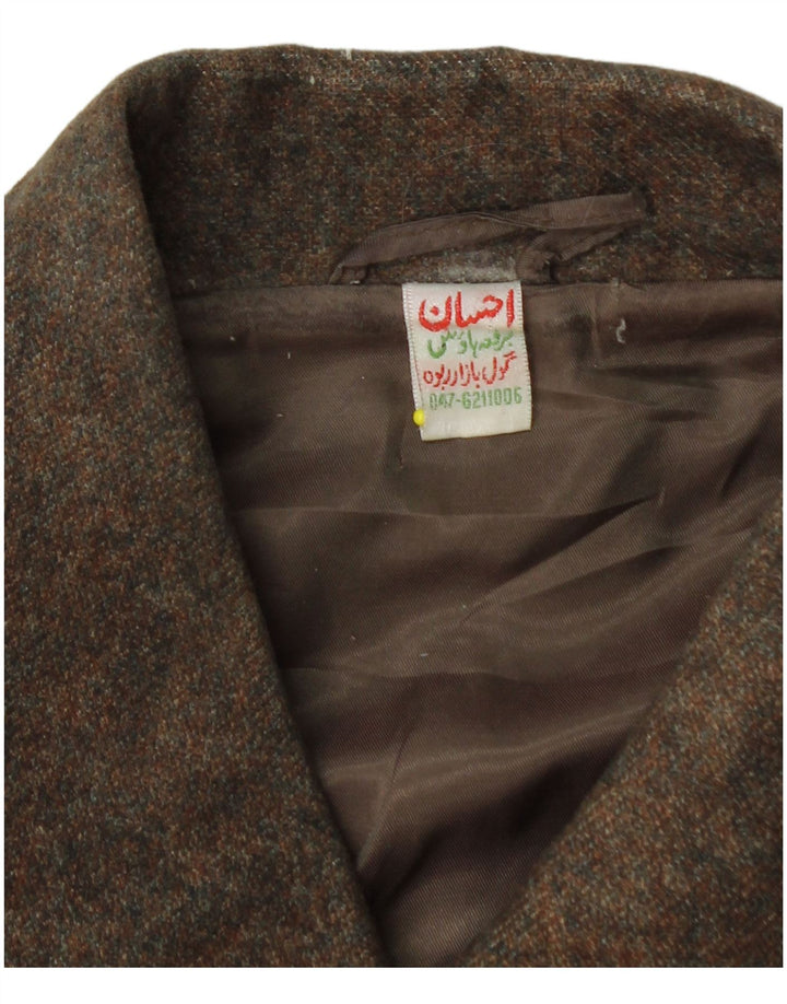 Cappotto vintage da donna UK 14 marrone medio