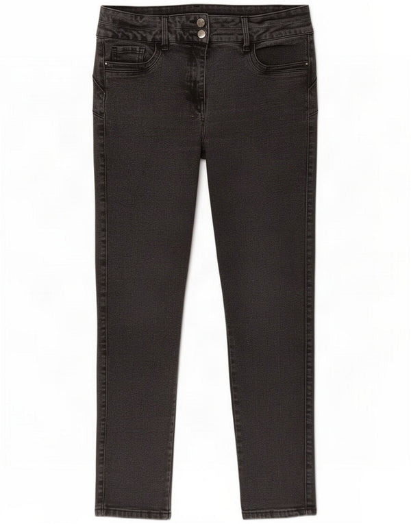 M&Co Womens Skinny Jeans UK 12 Medium W30 L28 Black