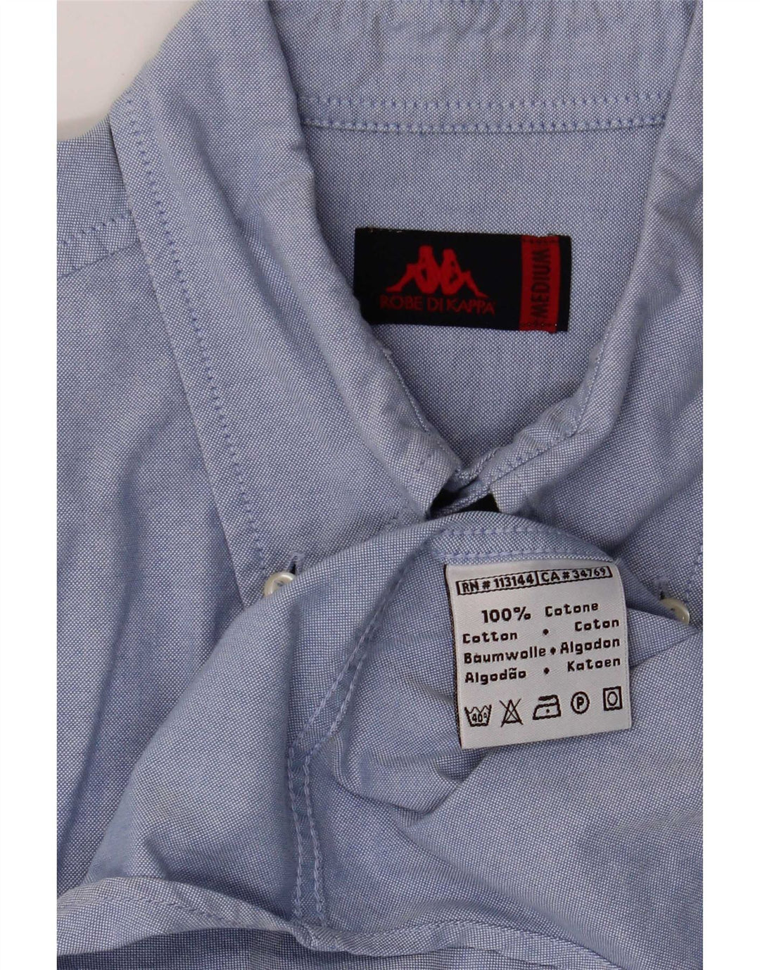 Camicia Kappa Uomo Blu Medio Cotone