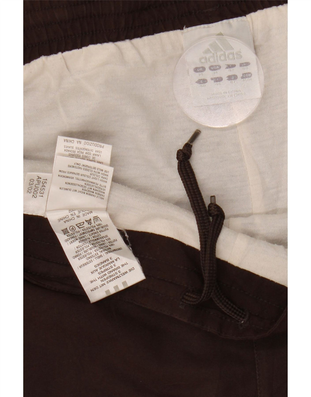 Pantaloni da tuta da donna ADIDAS UK 14 Poliestere marrone medio