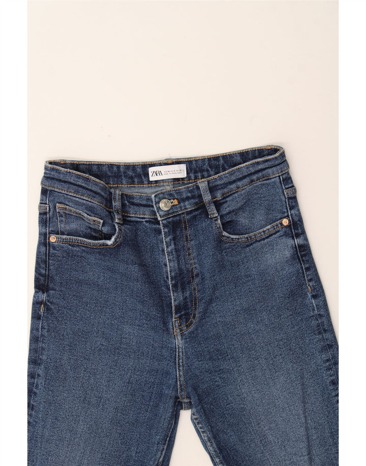 ZARA Womens Crop High Rise Slim Jeans EU 38 Medium W28 L27 Blue Vintage Zara and Second-Hand Zara from Messina Hembry 