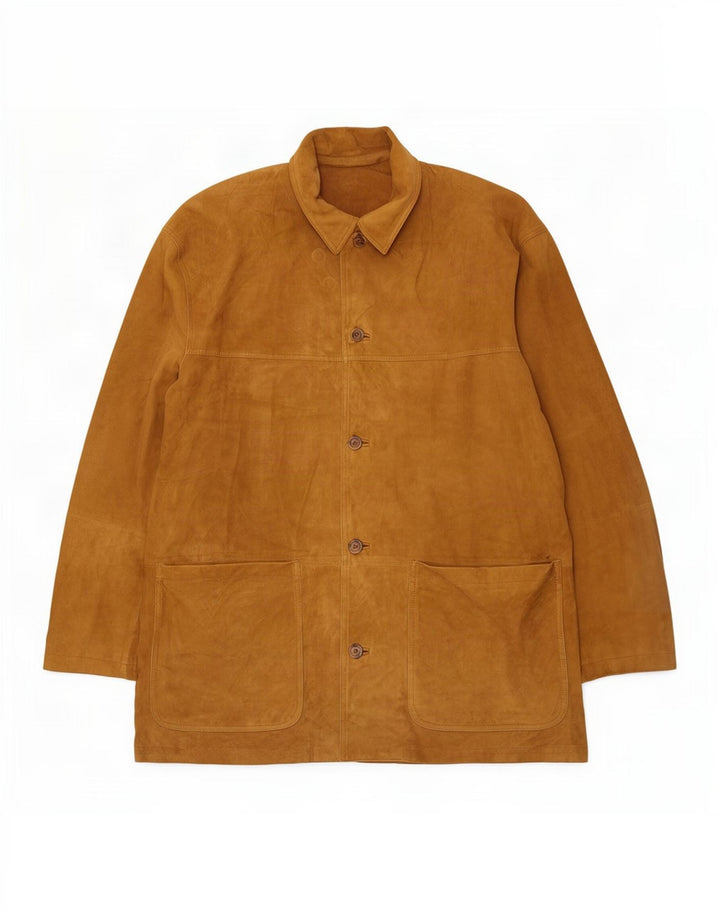 Soprabito da uomo in pelle scamosciata J. C. Twidd IT 54 2XL Pelle beige