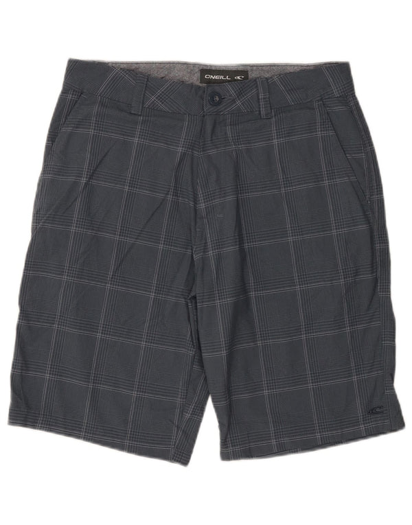 Pantaloncini chino da uomo O'Neill W30 poliestere medio a quadri blu navy