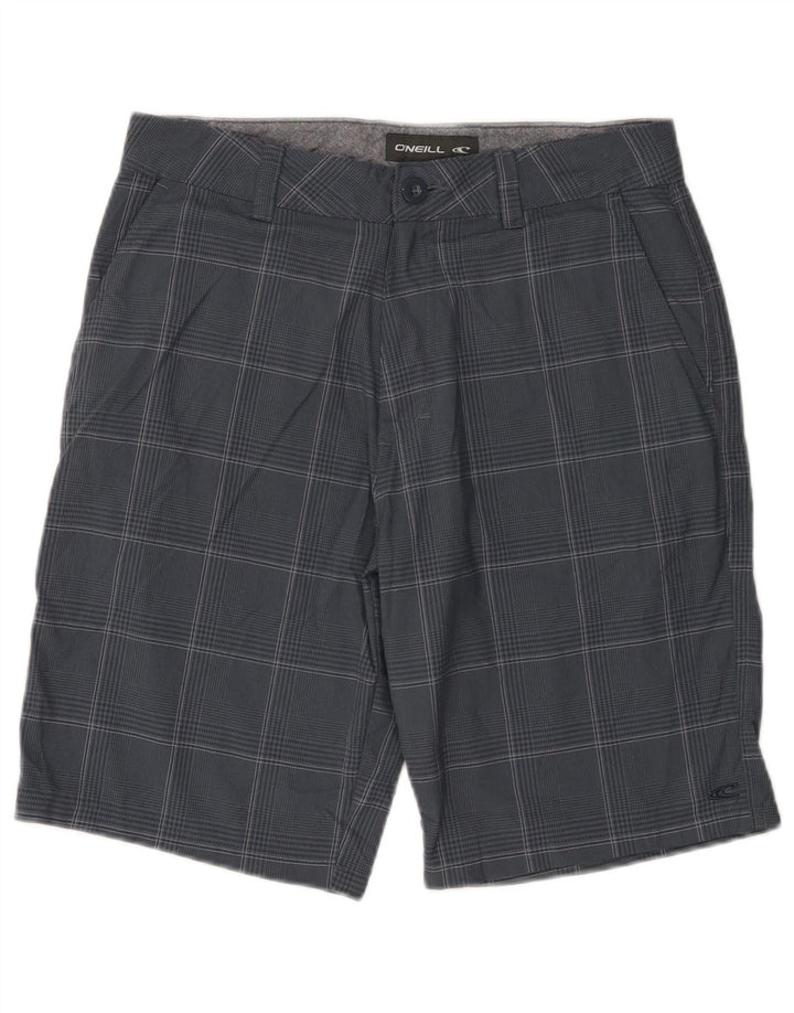 Pantaloncini chino da uomo O'Neill W30 poliestere medio a quadri blu navy