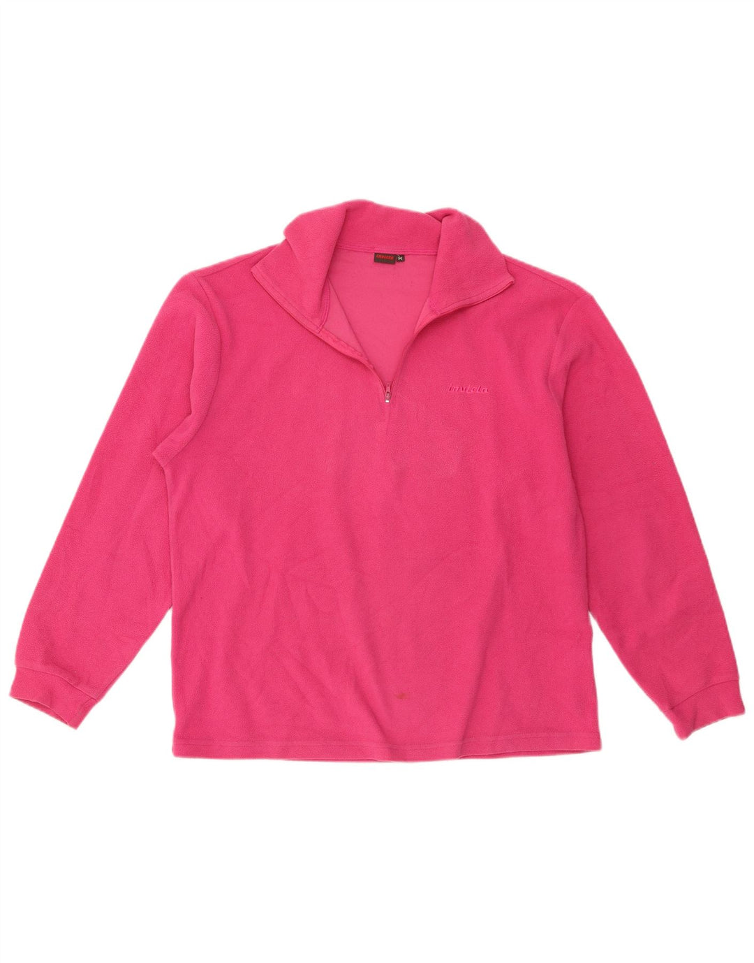Maglione in pile da donna con collo e zip Invicta UK 14 poliestere rosa medio