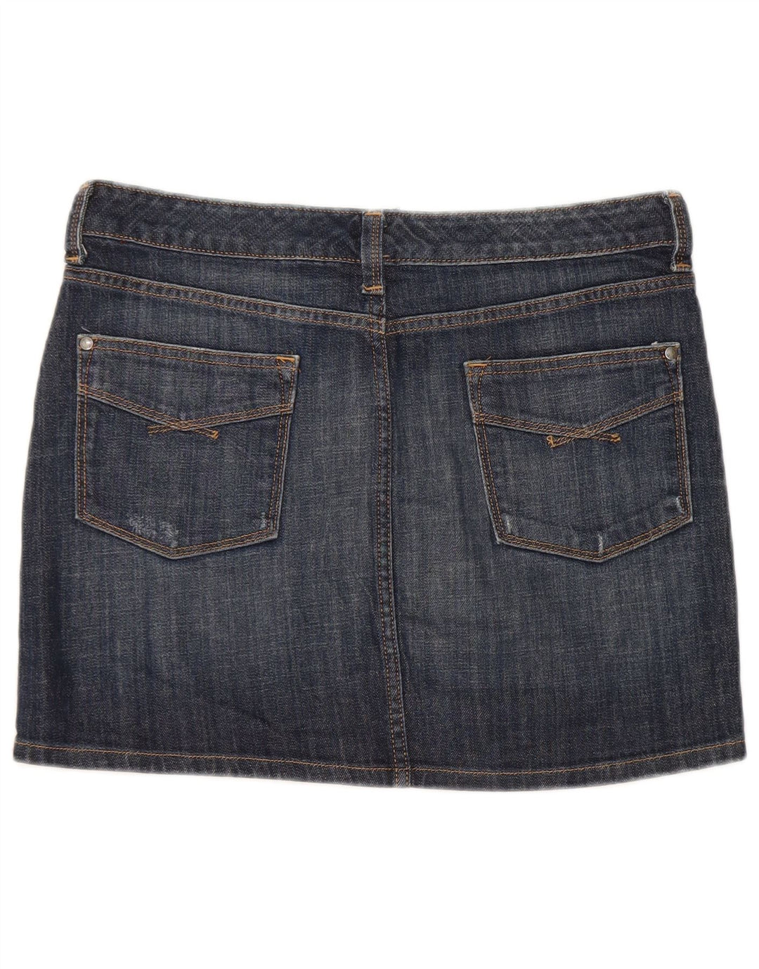 Mini gonna in denim da donna Gap UK 12 media W32 cotone blu navy