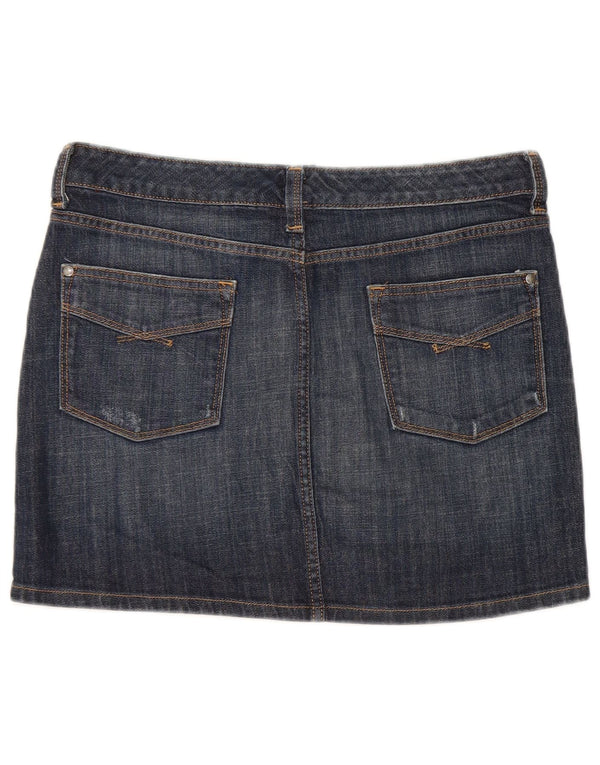 Mini gonna in denim da donna Gap UK 12 media W32 cotone blu navy
