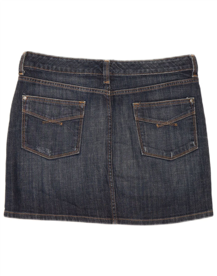 Mini gonna in denim da donna Gap UK 12 media W32 cotone blu navy
