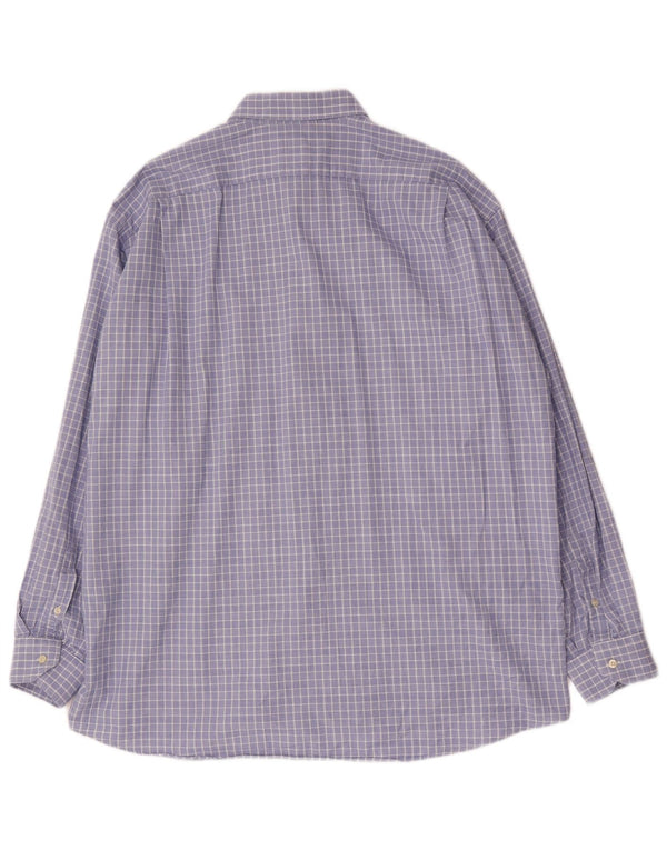 Camicia da uomo Lacoste taglia 44 XL Blu a quadri