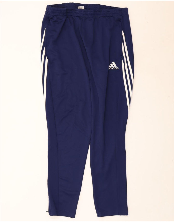 Pantaloni da tuta ADIDAS Climalite da uomo XL poliestere blu navy