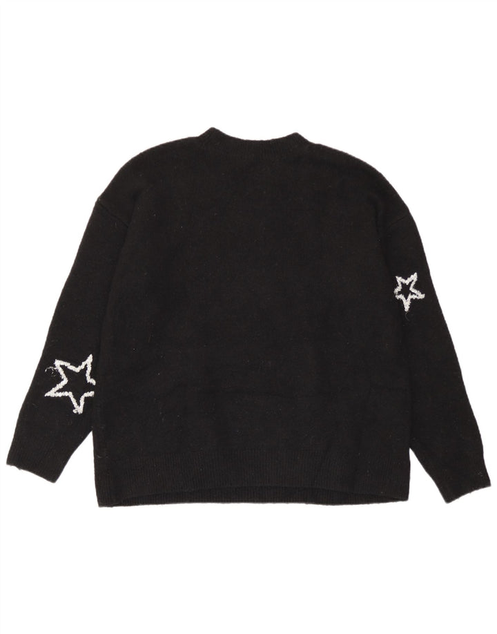 Maglione maglione girocollo da donna Marks & Spencer UK 14 medio nero