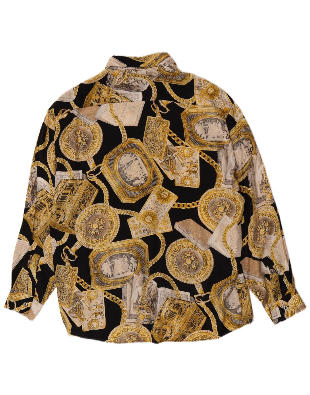 Tipo' S Camicia Uomo Fantasia Astratta Viscosa Media Nera