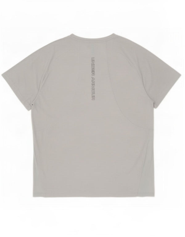 Maglietta grafica da uomo Under Armour Heat Gear Top 2XL Gessato grigio