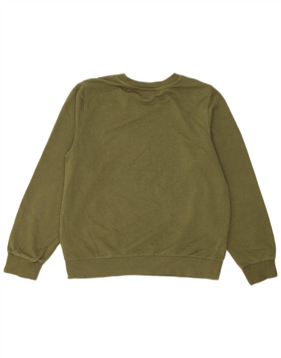 Felpa da donna Marks & Spencer maglione UK 12 cotone kaki medio