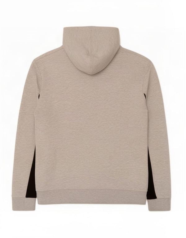 Maglione con cappuccio e zip da uomo Guess UK 40 Cotone color block grigio medio