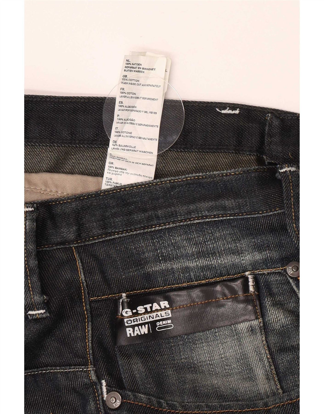 Jeans dritti da uomo G-Star W34 L34 cotone blu navy