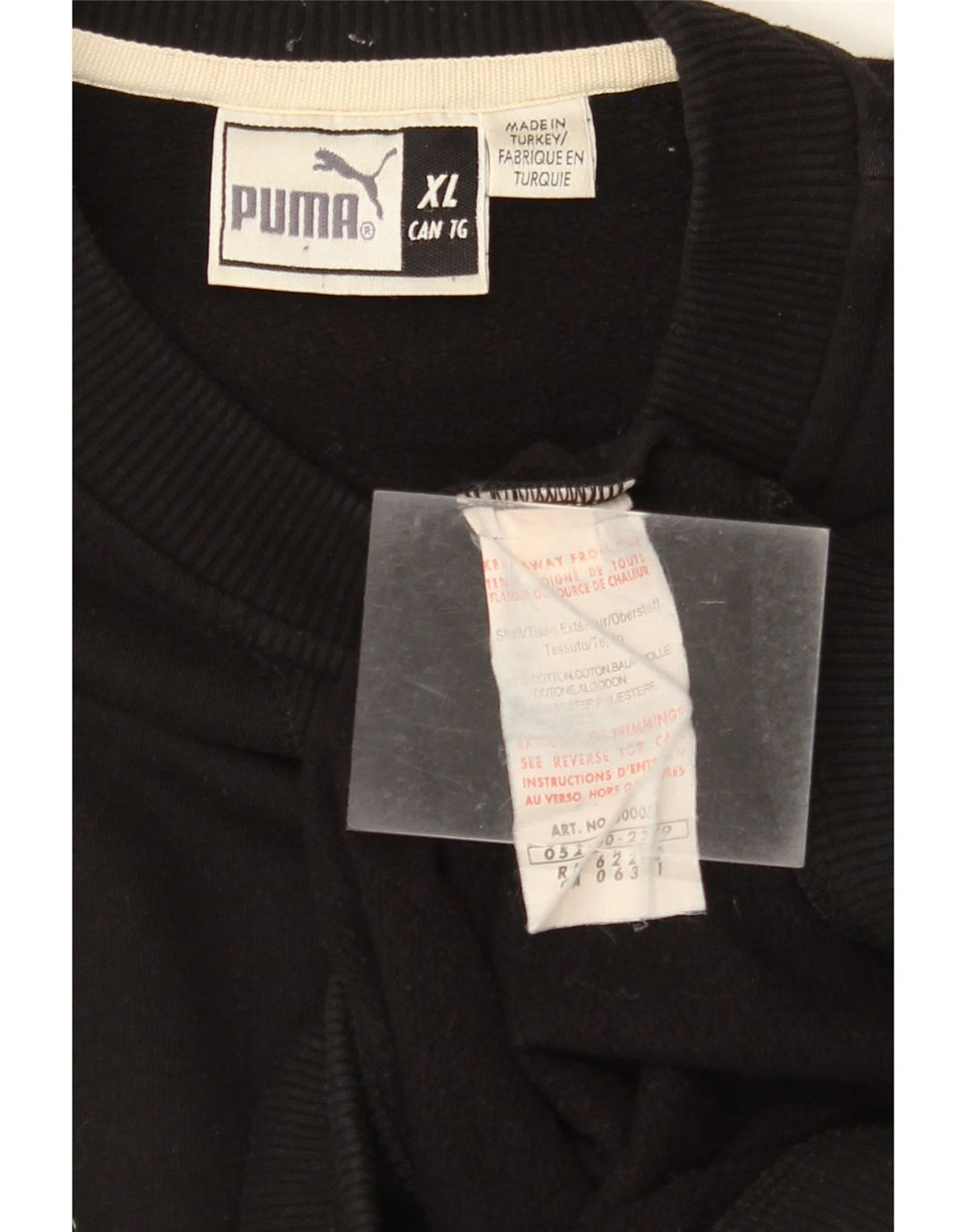 Felpa PUMA da uomo maglione XL in cotone nero