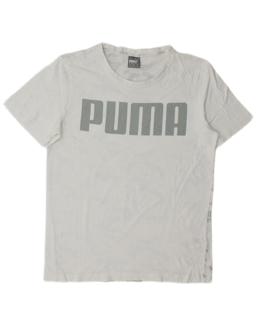 T-shirt grafica da uomo Puma Top Small in cotone mimetico bianco