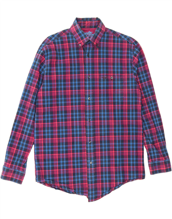 WRANGLER Mens Shirt Medium Blue Check Cotton Vintage Wrangler and Second-Hand Wrangler from Messina Hembry 