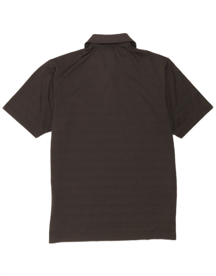 Polo Adidas da uomo grande in poliestere a righe nere