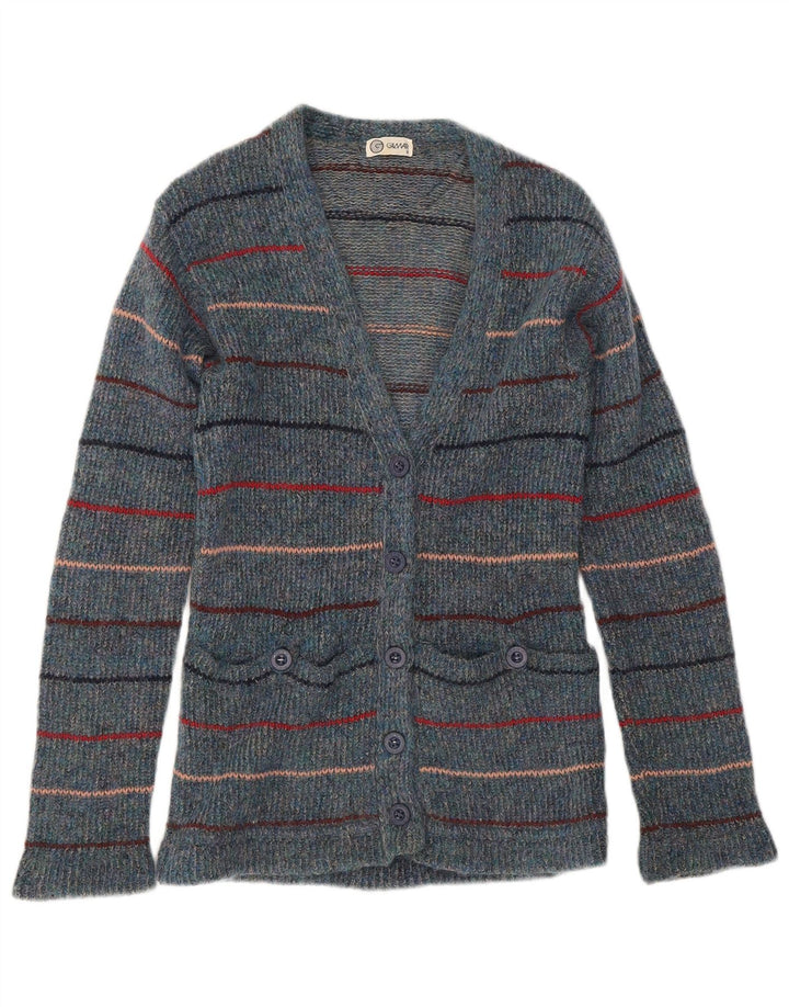 Maglia Cardigan Donna Gilmar IT 42 Blu Medio Righe