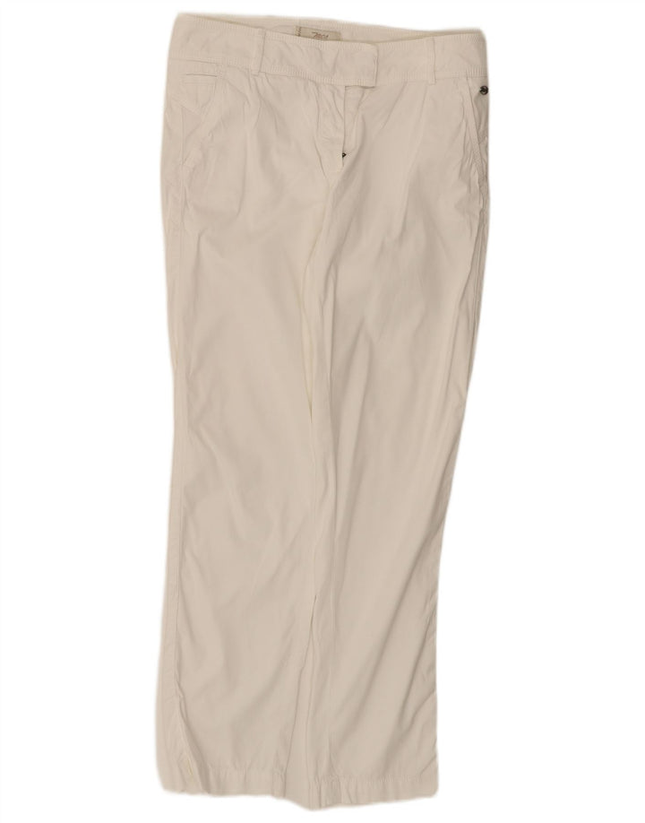 Pantaloni da abito dritti da donna Marlboro Classics W30 L29 cotone bianco