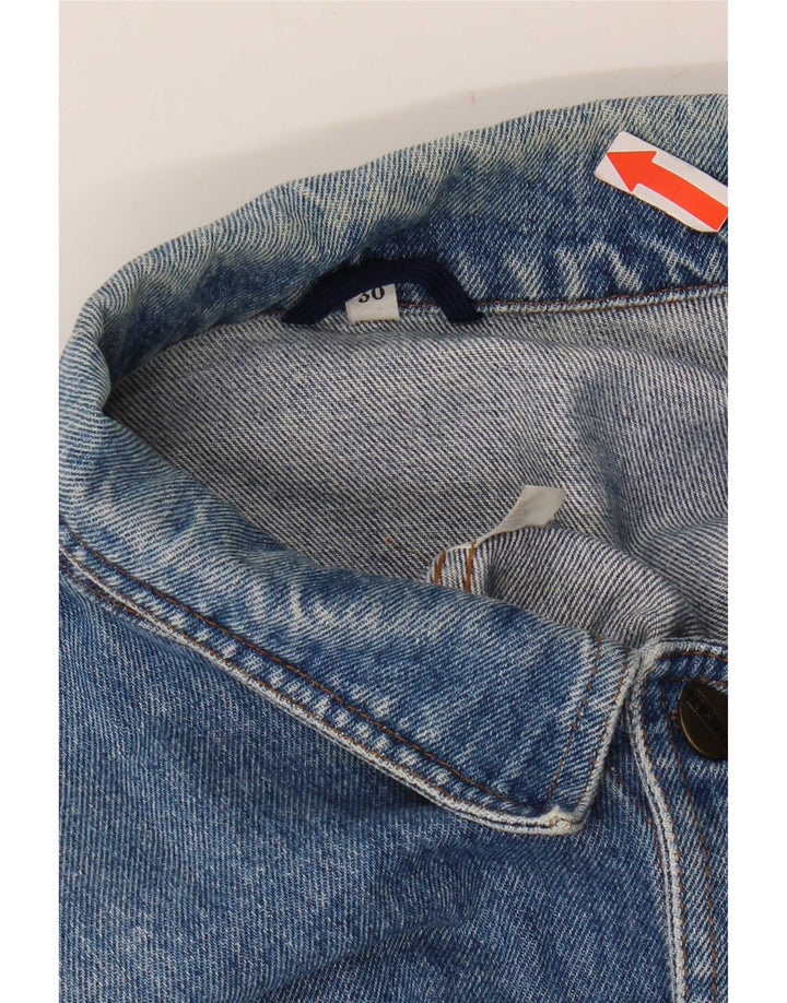 Chiusa Giacca di jeans da uomo UK 38 Cotone blu medio