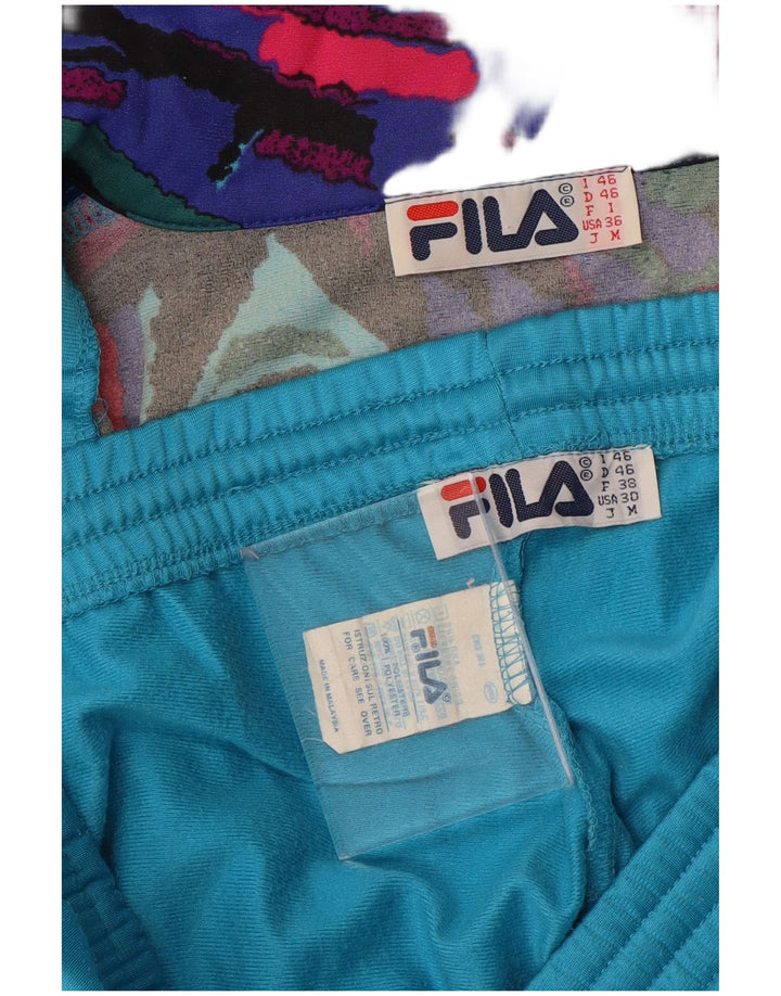 Tuta intera da uomo Fila in poliestere color block blu medio