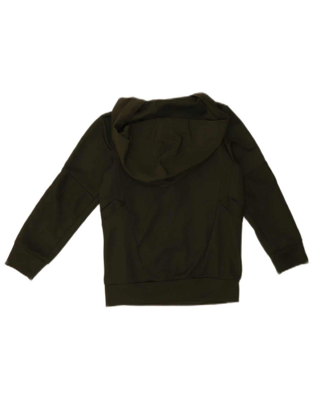 ADIDAS Boys Zip Neck Hoodie Jumper 5-6 Years Green Polyester