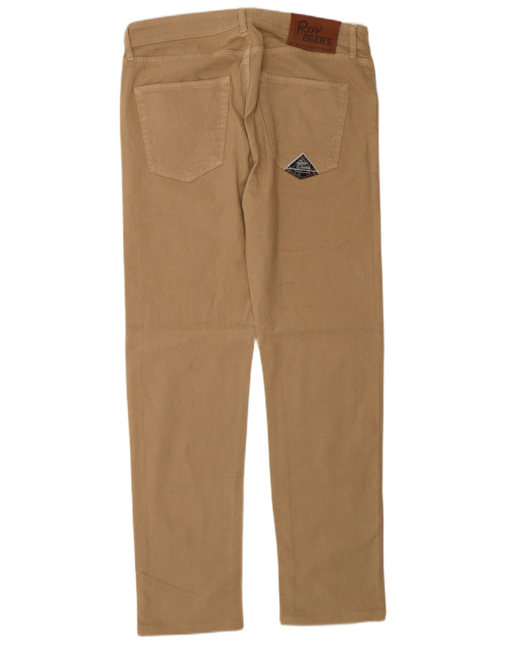 Jeans dritti da uomo Roy Rogers W34 L32 cotone marrone