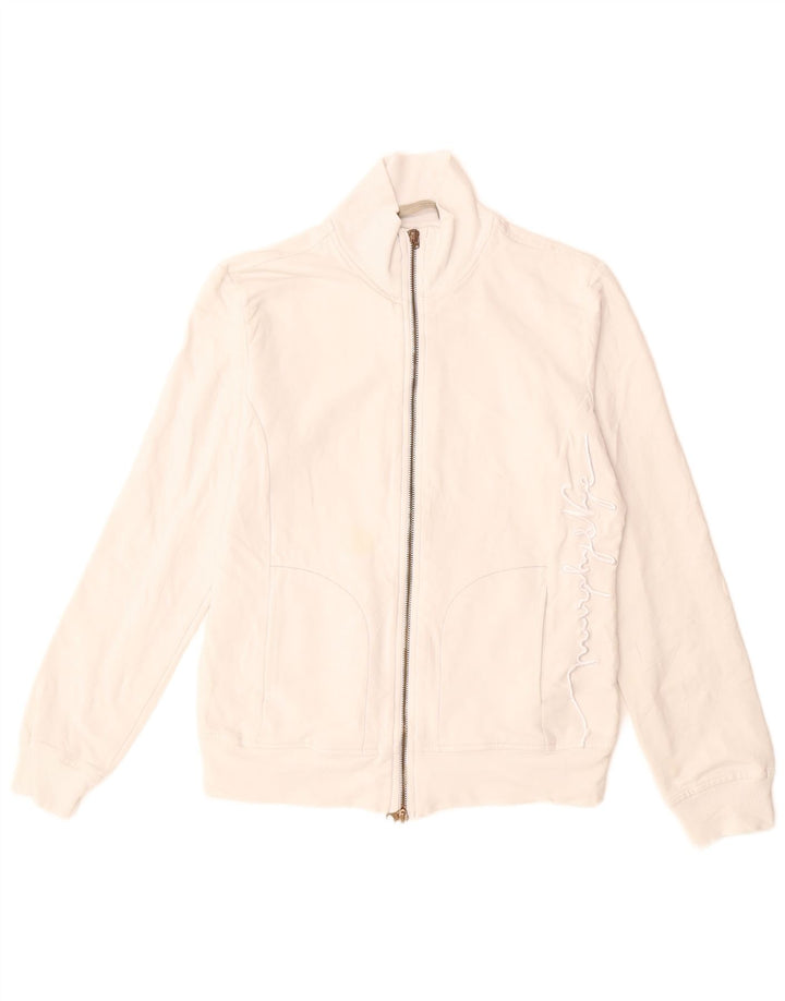 Giacca da ginnastica da donna con grafica MURPHY & NYE UK 10 piccola bianca