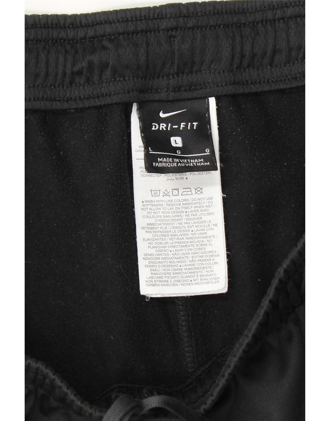 Pantaloni da tuta Nike Dri Fit da uomo, grandi, in poliestere nero