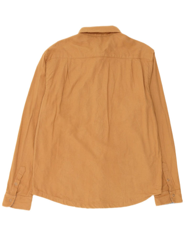 Polo Assn. Camicia da uomo in flanella vestibilità regolare, cotone marrone grande