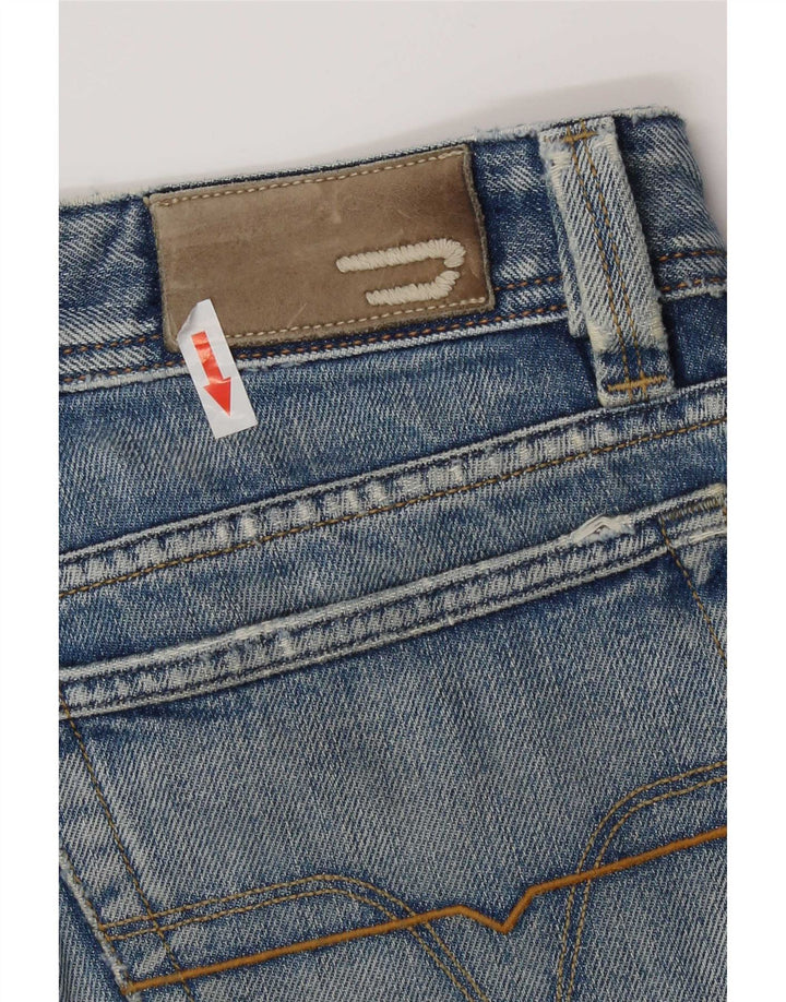 Jeans dritti effetto consumato Levan da uomo Diesel W32 L32 cotone blu