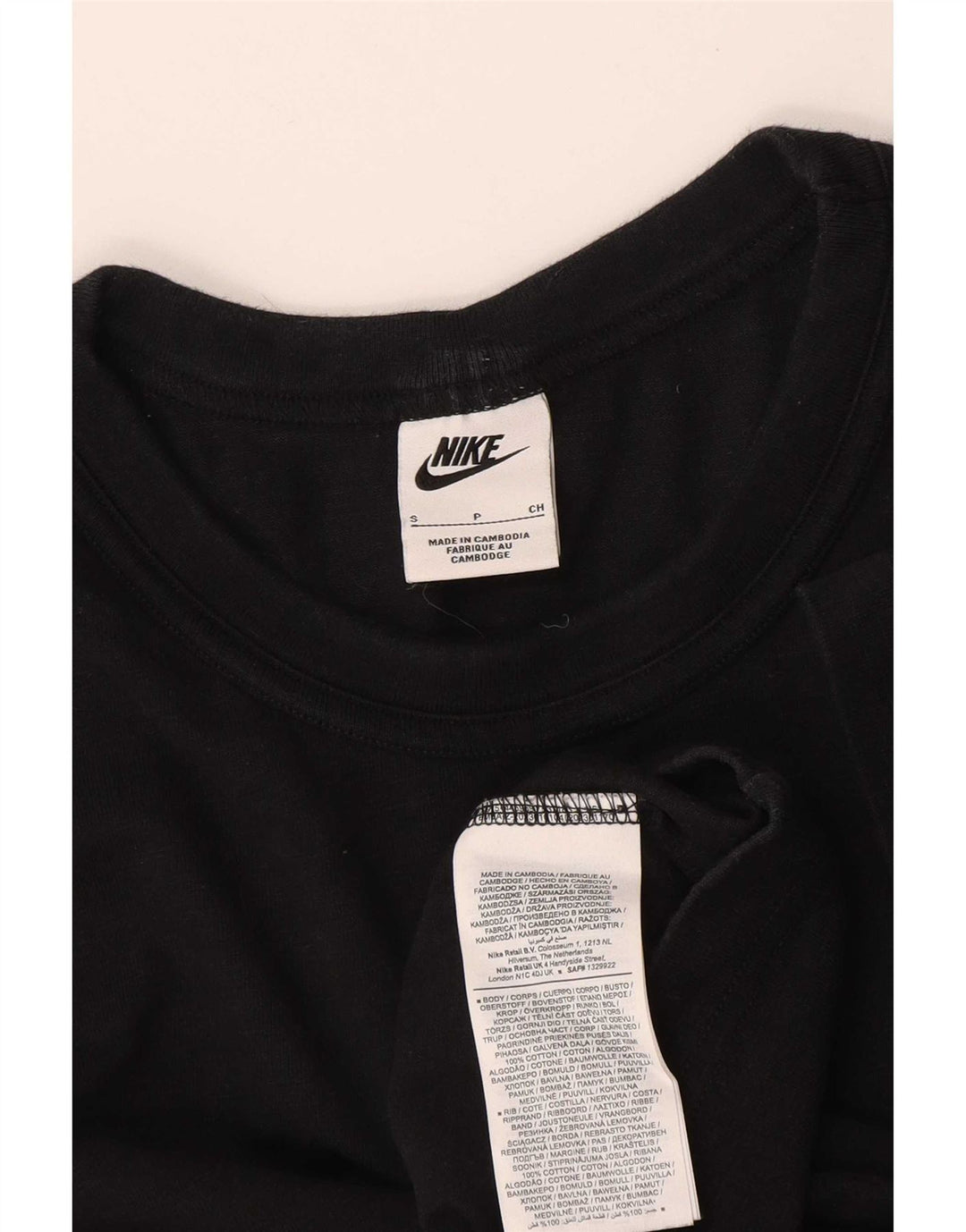 T-shirt Nike da uomo Top Small in cotone nero