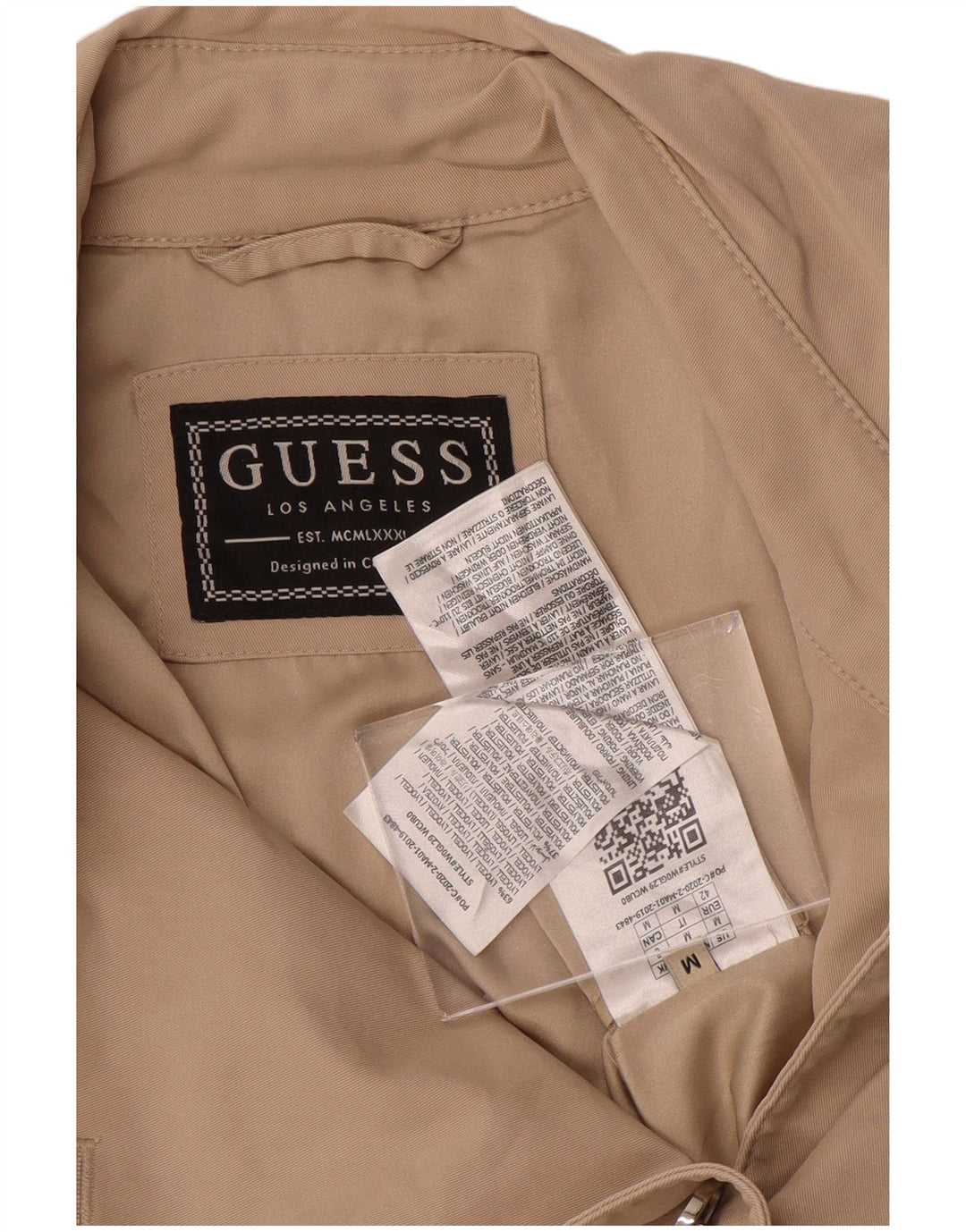 Trench da donna GUESS UK 14 Poliestere beige medio