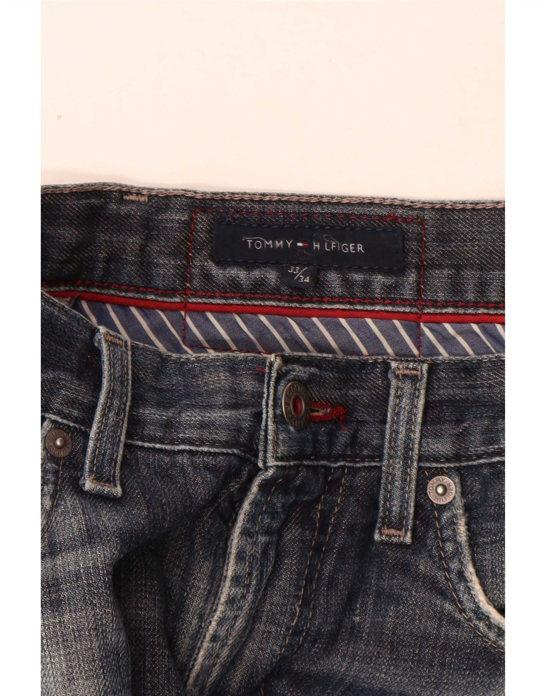 Jeans dritti da uomo Tommy Hilfiger W33 L34 Blu