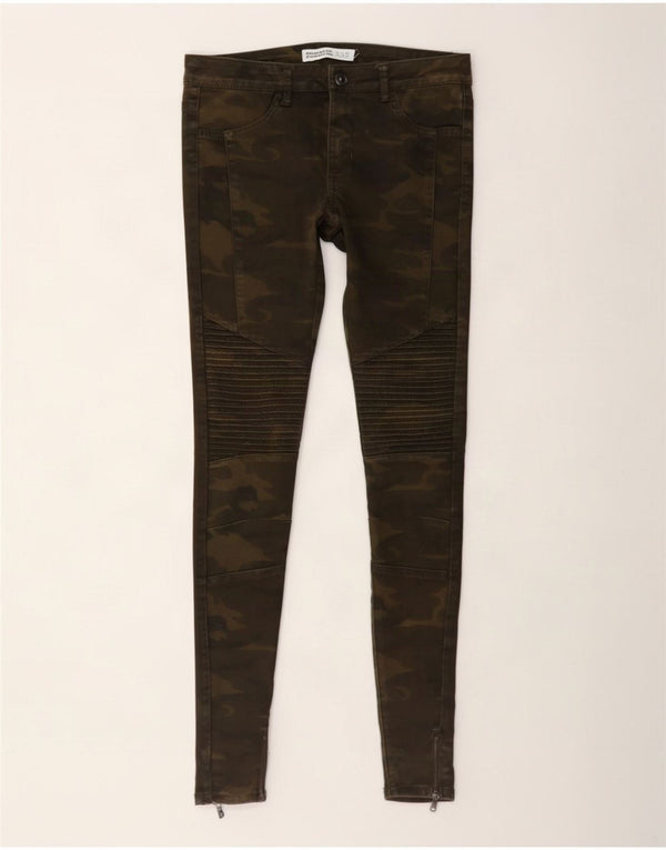 Jeans skinny da donna Zara EU 36 XS W26 L28 mimetico kaki