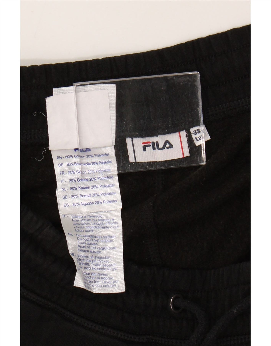 FILA Pantaloni da tuta con grafica da uomo Joggers medio cotone nero