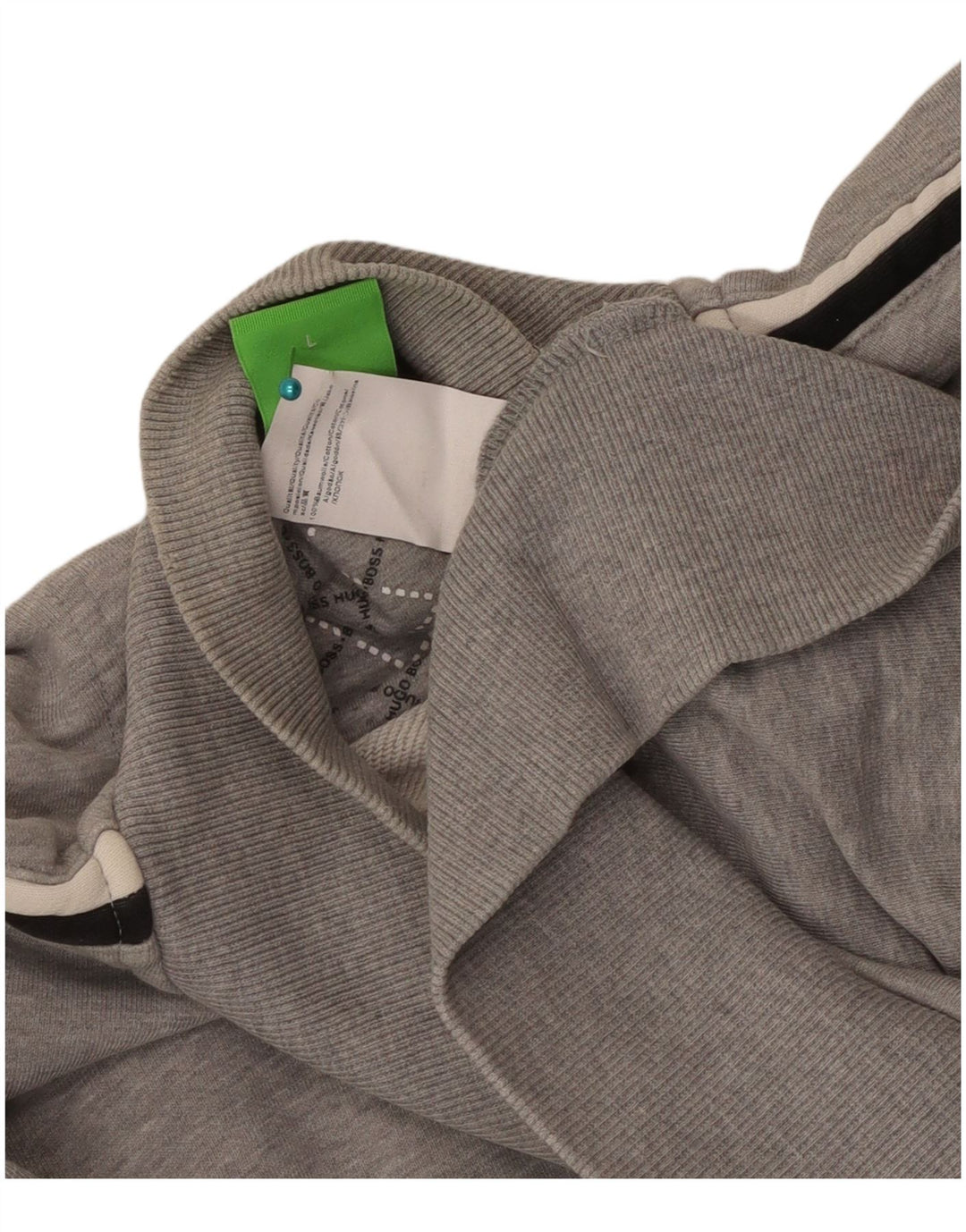 Giacca da ginnastica da uomo Hugo Boss, giacca grande in cotone a righe grigie