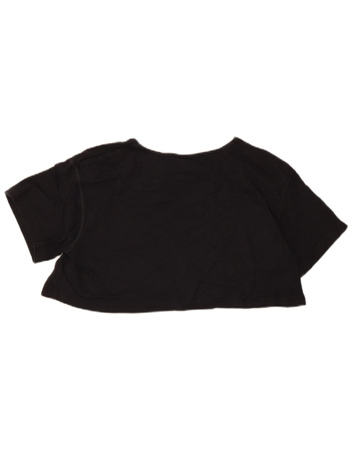 T-shirt corta Nike Swoosh da donna, piccola, in cotone nero