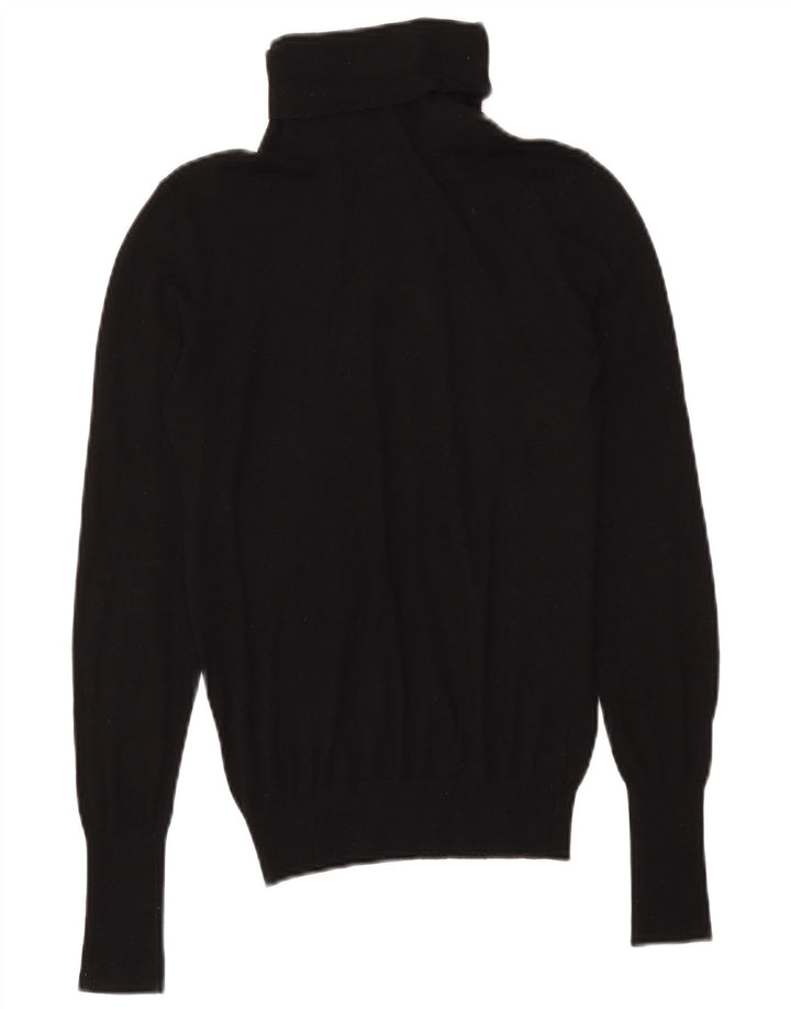 Maglione maglione collo alto da donna Zara UK 10 piccolo nero modal