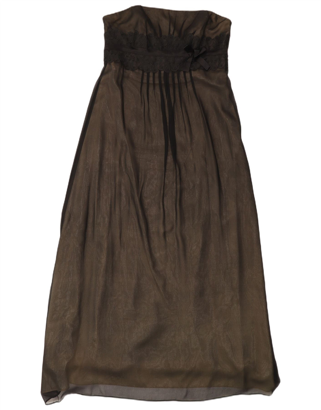 Abito senza spalline da donna Monsoon UK 14 Grande seta nera
