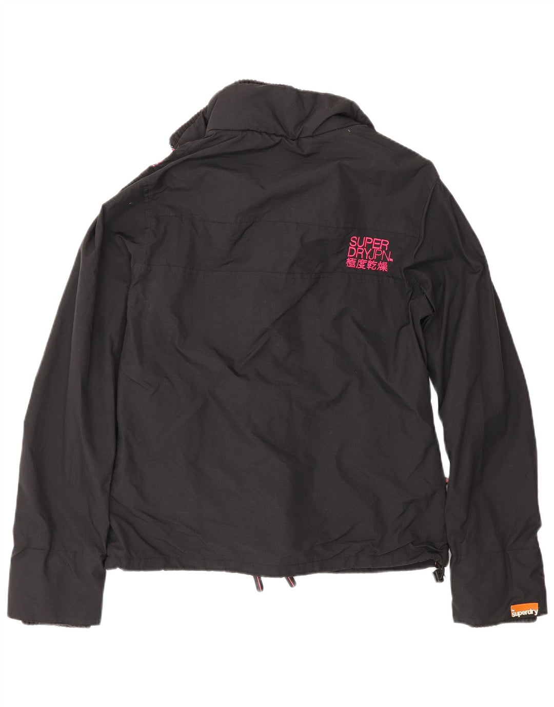 Giacca a vento da donna con vestibilità regolare Superdry UK 16 Large in nylon nero