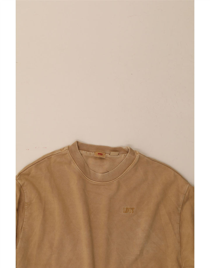 LEVI'S Womens Oversized Sweatshirt Jumper UK 10 Small Brown Cotton Vintage Levi's and Second-Hand Levi's from Messina Hembry 