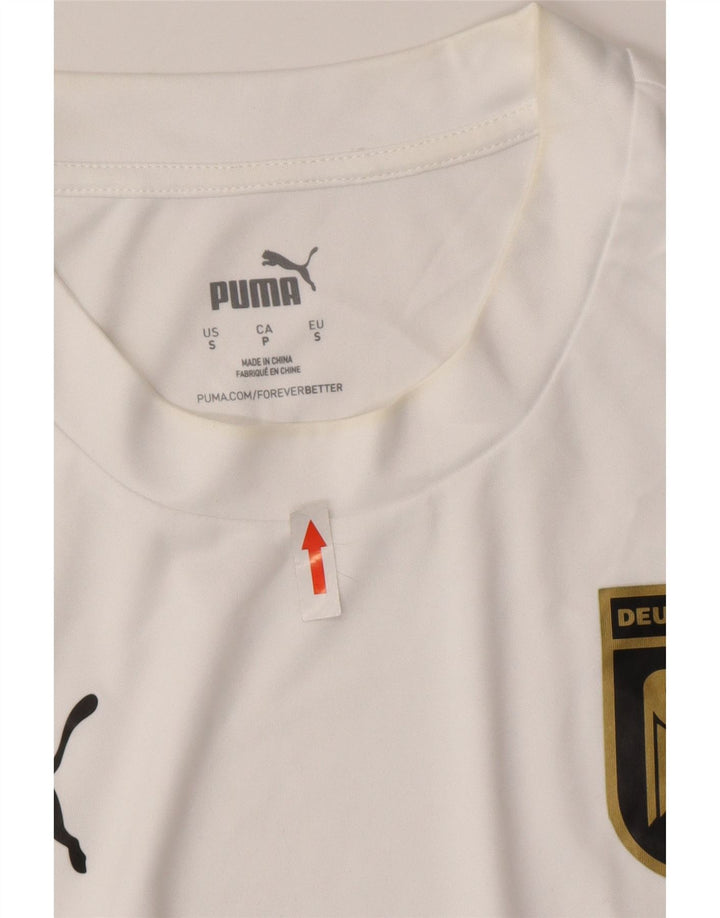 Puma T-shirt grafica da uomo Deutshland Top in poliestere a righe bianche piccole