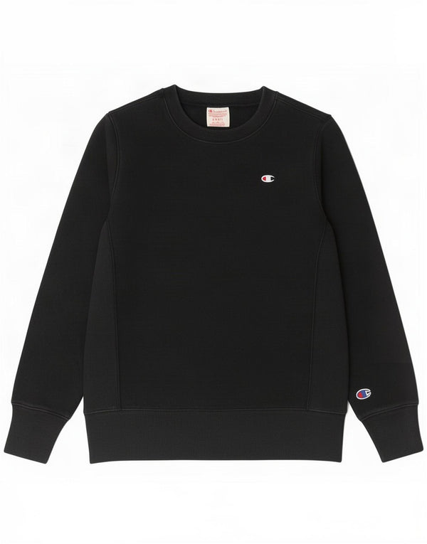 Felpa Champion da donna con trama inversa, UK 10, piccola, cotone nero