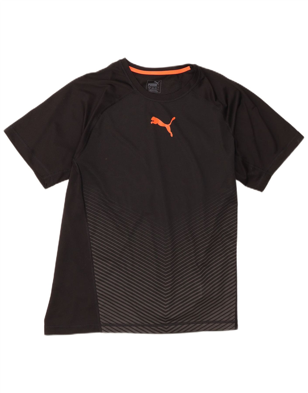 T-shirt da uomo Puma Top Large in poliestere color block nero