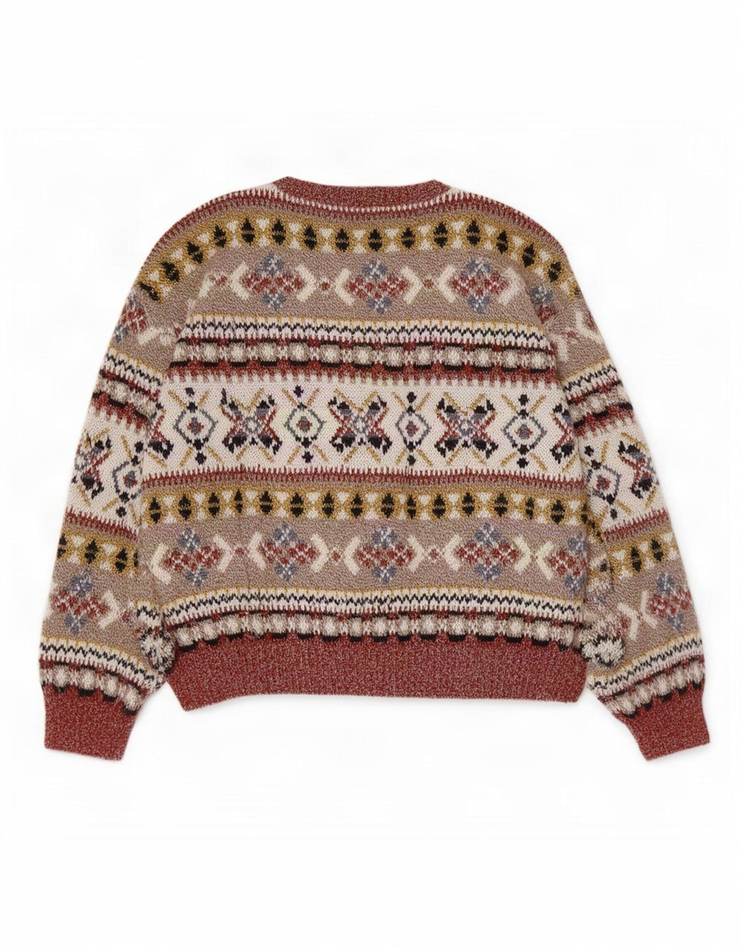 Maglione maglione girocollo da donna C&A UK 14 Fair Isle medio multicolore