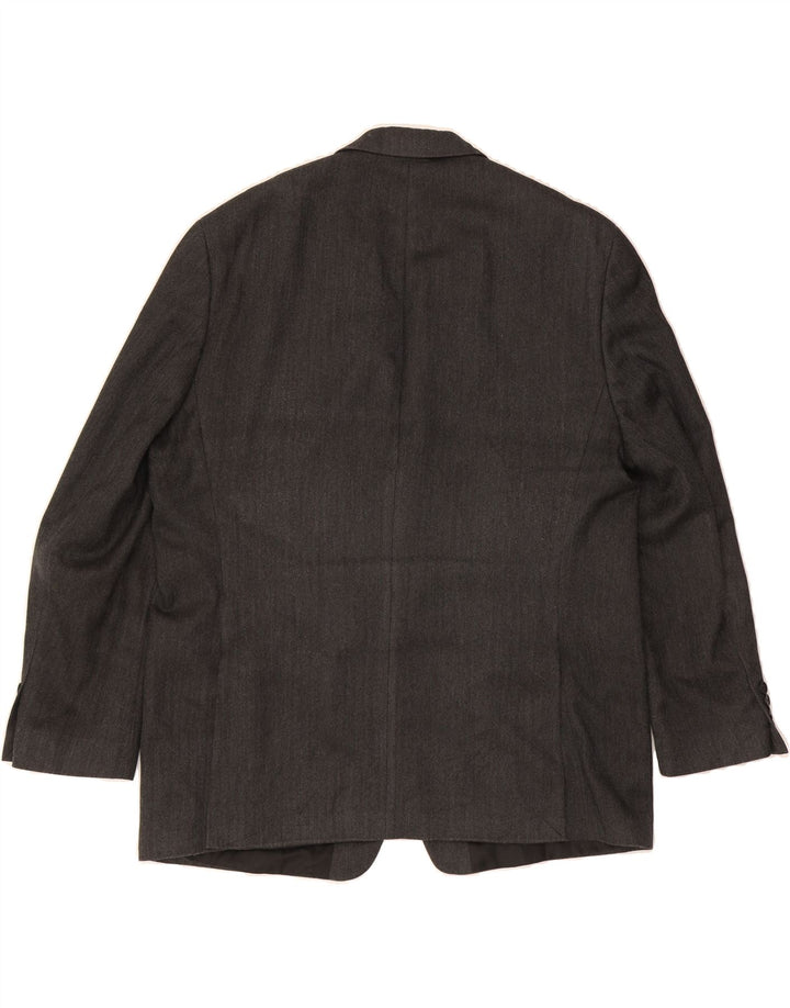 IZOD Mens 2 Button Blazer Jacket UK 40 Large Grey Herringbone Vintage Izod and Second-Hand Izod from Messina Hembry 